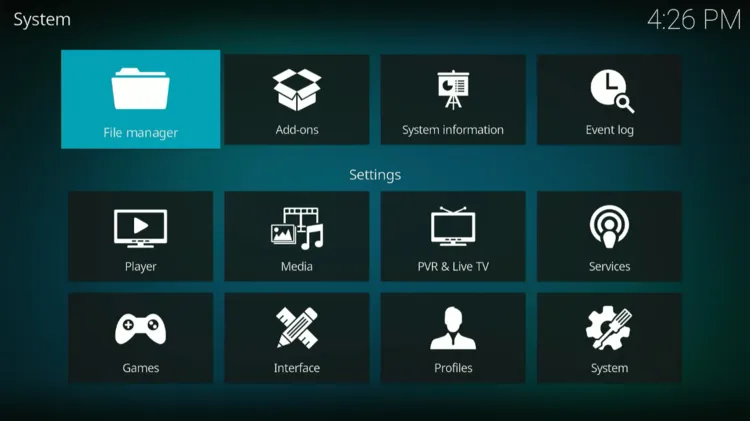 Go to File Manager