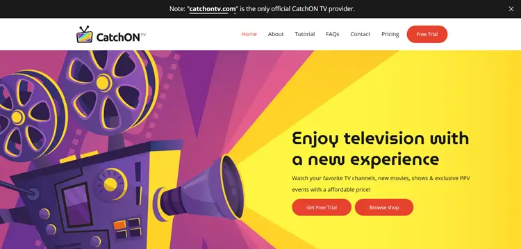 CatchON TV homepage