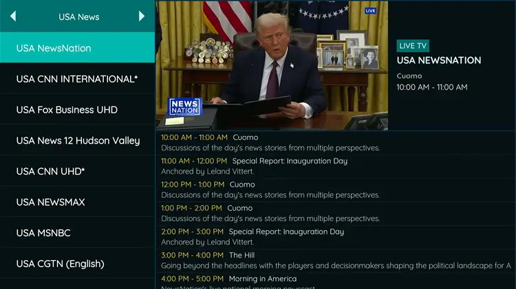 EPG setup in XCIPTV
