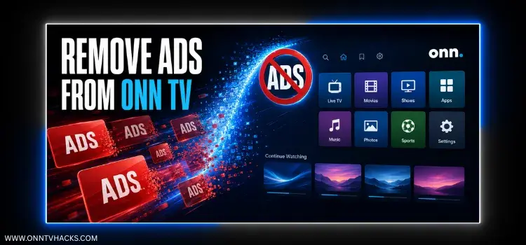 How to remove ads from Onn TV home screen