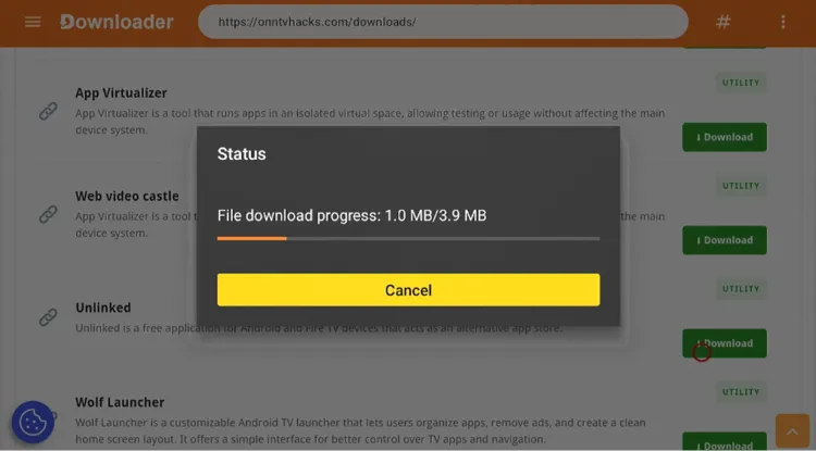 Unlinked downloading