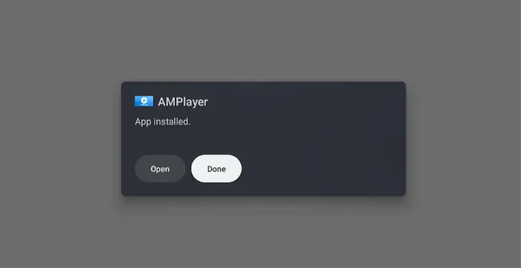 Finishing AM Player installation