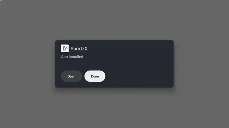 Finishing SportzX installation on Onn TV