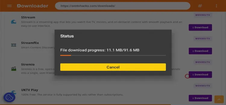 Stremio downloading