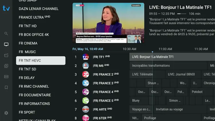 Eagle 4K IPTV homepage