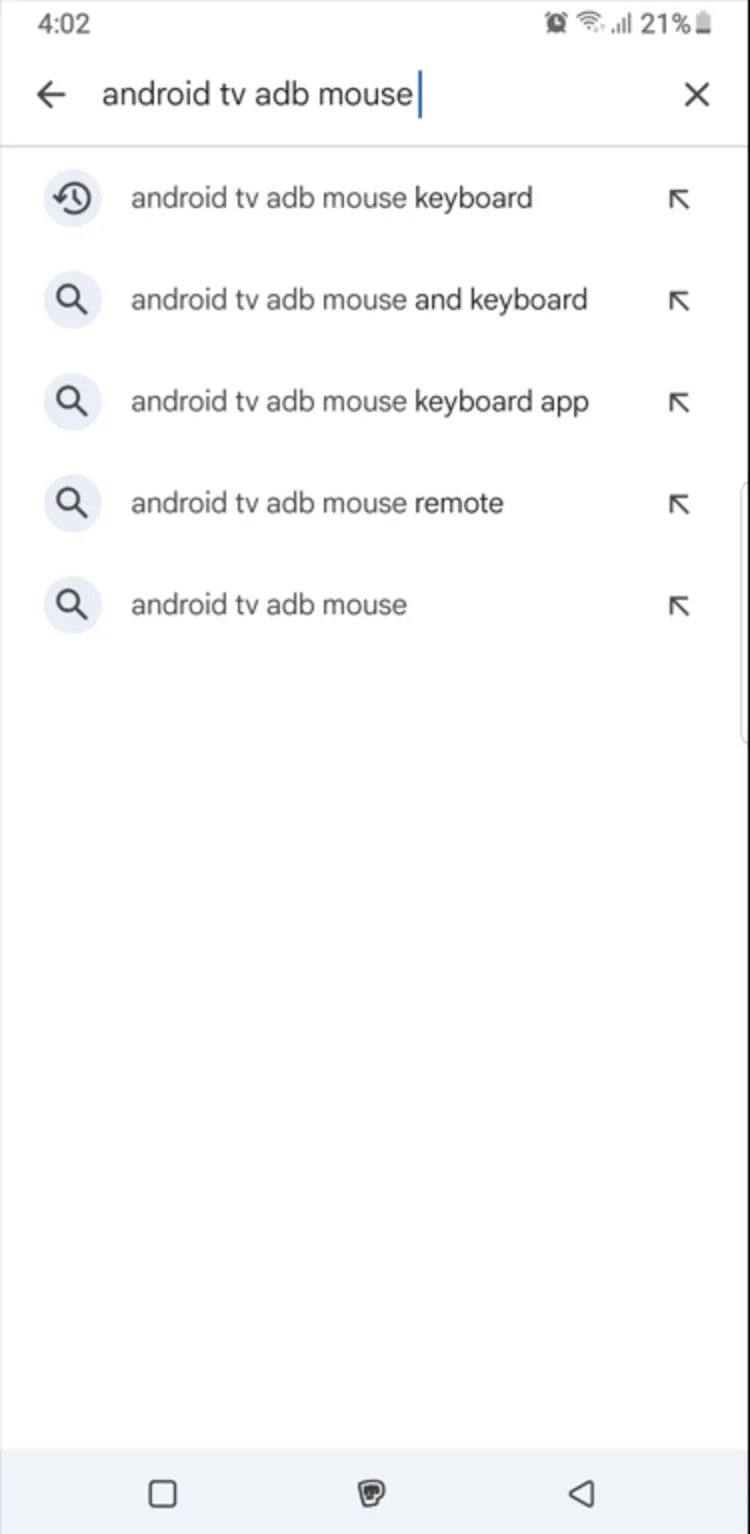 Searching for Android TV ADB Mouse