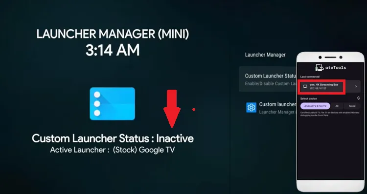 Connecting ATV Tools app to the Onn TV device