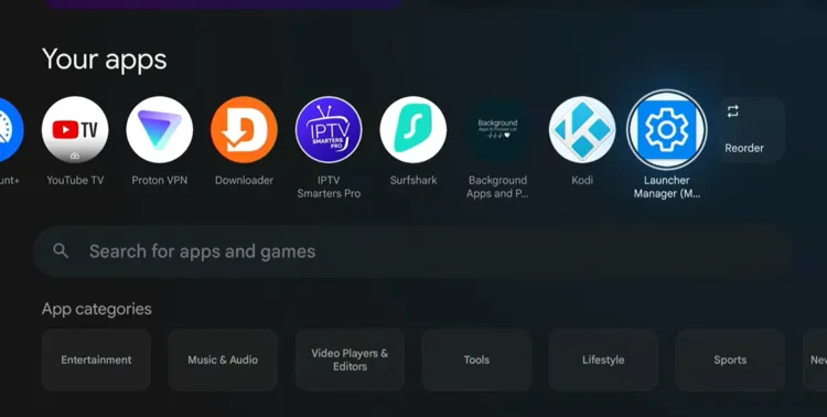 Launching Launcher Manager Mini app