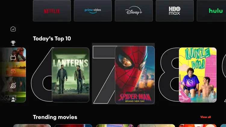 Browsing the VOD library in Voltra TV