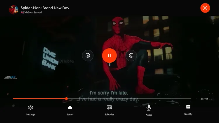 Enjoying a movie on Voltra TV