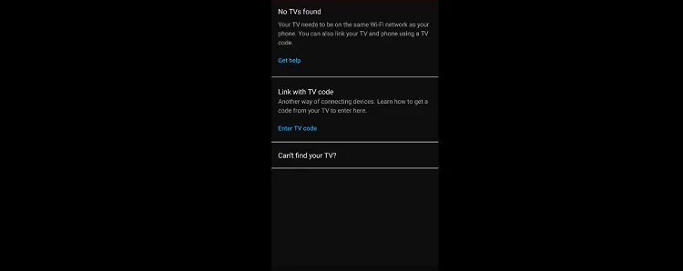 Tapping Enter TV Code in the YouTube mobile app