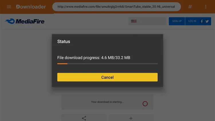 SmartTube APK downloading