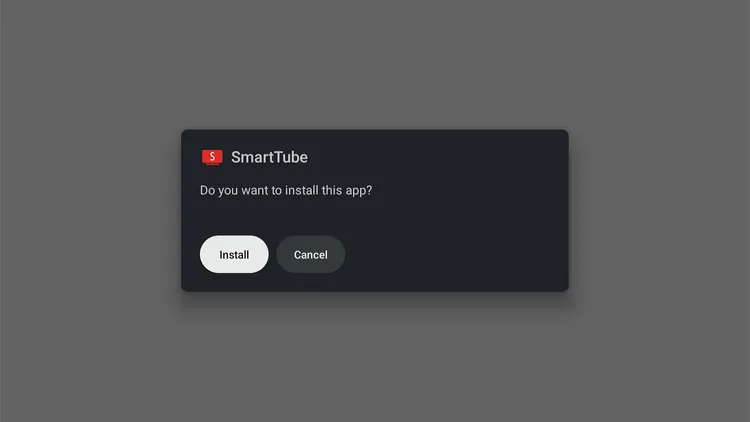 Tapping Install for SmartTube